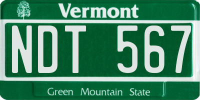 VT license plate NDT567