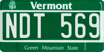 VT license plate NDT569