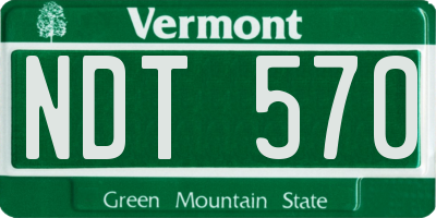 VT license plate NDT570