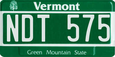 VT license plate NDT575