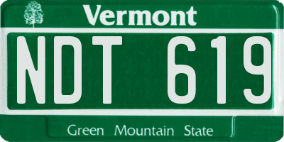 VT license plate NDT619