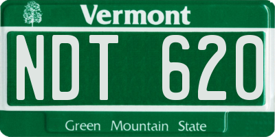 VT license plate NDT620