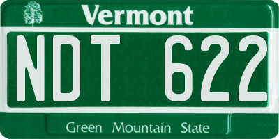 VT license plate NDT622