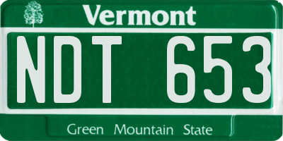 VT license plate NDT653