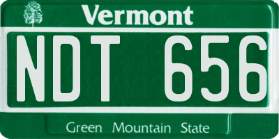 VT license plate NDT656