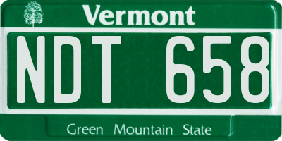 VT license plate NDT658