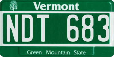 VT license plate NDT683