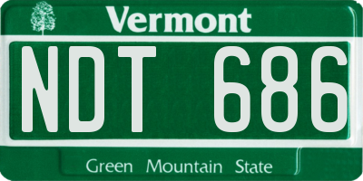 VT license plate NDT686