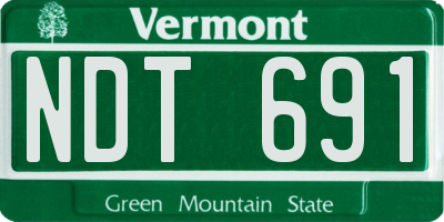 VT license plate NDT691