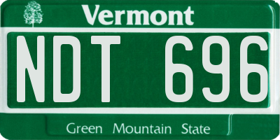 VT license plate NDT696