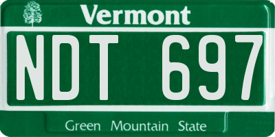 VT license plate NDT697