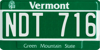 VT license plate NDT716