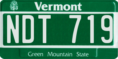 VT license plate NDT719