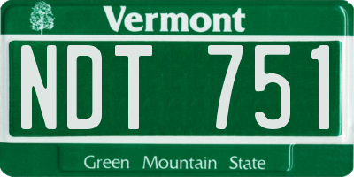 VT license plate NDT751