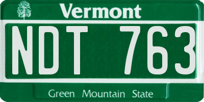 VT license plate NDT763