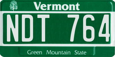 VT license plate NDT764