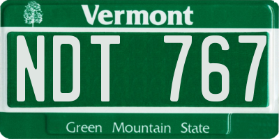 VT license plate NDT767