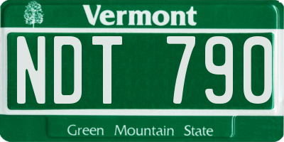 VT license plate NDT790