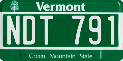 VT license plate NDT791