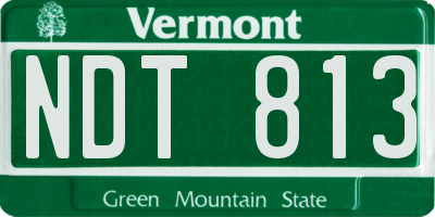 VT license plate NDT813