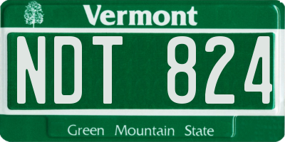 VT license plate NDT824