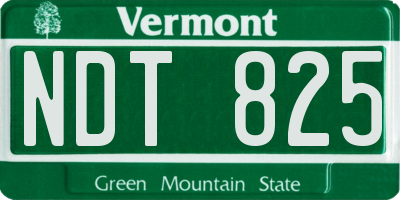 VT license plate NDT825