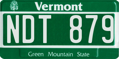 VT license plate NDT879
