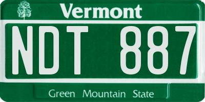 VT license plate NDT887