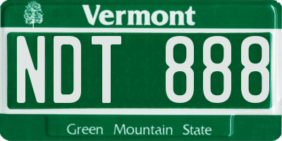 VT license plate NDT888