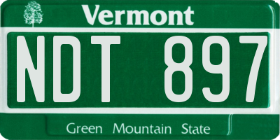 VT license plate NDT897