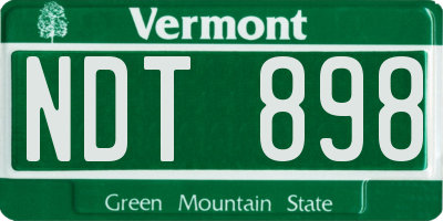 VT license plate NDT898