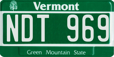 VT license plate NDT969