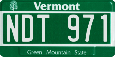 VT license plate NDT971