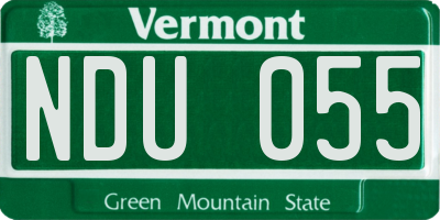 VT license plate NDU055
