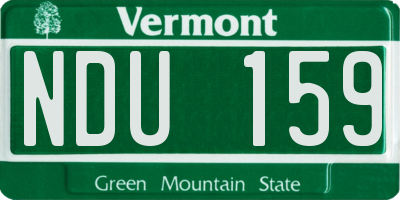 VT license plate NDU159
