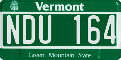 VT license plate NDU164