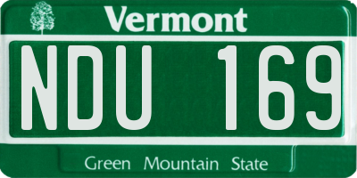 VT license plate NDU169