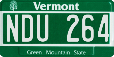 VT license plate NDU264