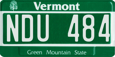 VT license plate NDU484