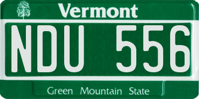 VT license plate NDU556