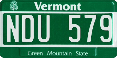 VT license plate NDU579