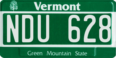 VT license plate NDU628
