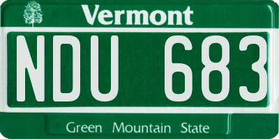 VT license plate NDU683