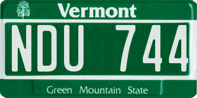 VT license plate NDU744
