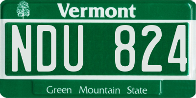 VT license plate NDU824