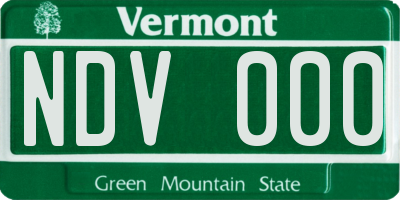 VT license plate NDV000