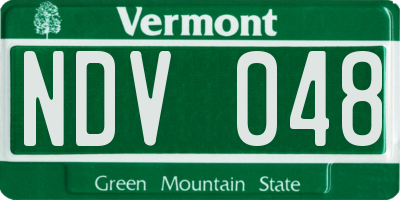 VT license plate NDV048