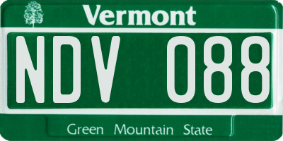 VT license plate NDV088
