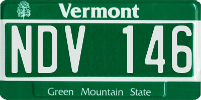 VT license plate NDV146