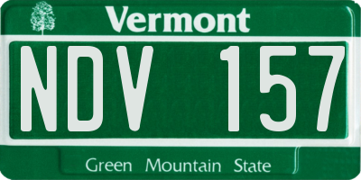 VT license plate NDV157